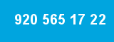 920 565 17 22 920 565 17 22